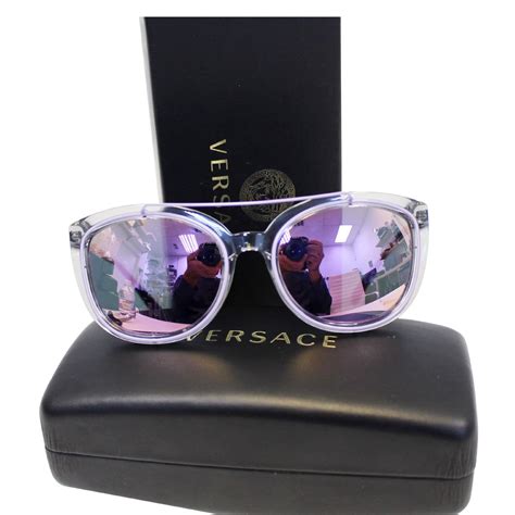 versace sunglasses women purple|Versace studded sunglasses.